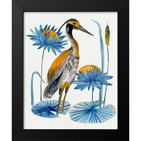 Heron Pond II Black Modern Wood Framed Art Print by Wang, Melissa