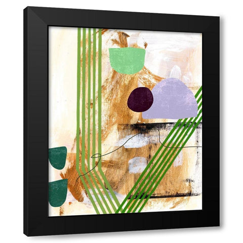 Skating I Black Modern Wood Framed Art Print with Double Matting by Wang, Melissa