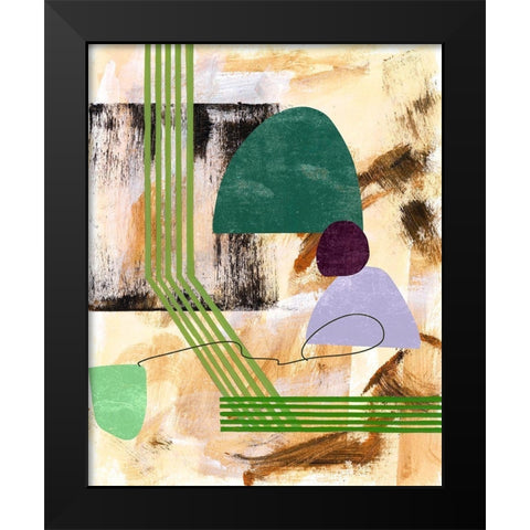 Skating II Black Modern Wood Framed Art Print by Wang, Melissa