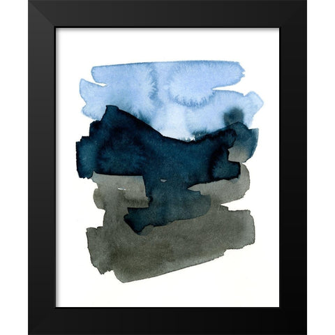 Blue Passages II Black Modern Wood Framed Art Print by Caroline, Emma
