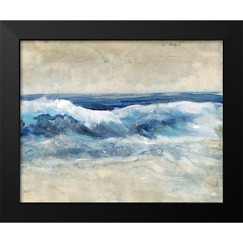 Breaking Shore Waves I Black Modern Wood Framed Art Print by OToole, Tim