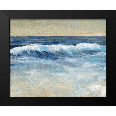 Breaking Shore Waves II Black Modern Wood Framed Art Print by OToole, Tim