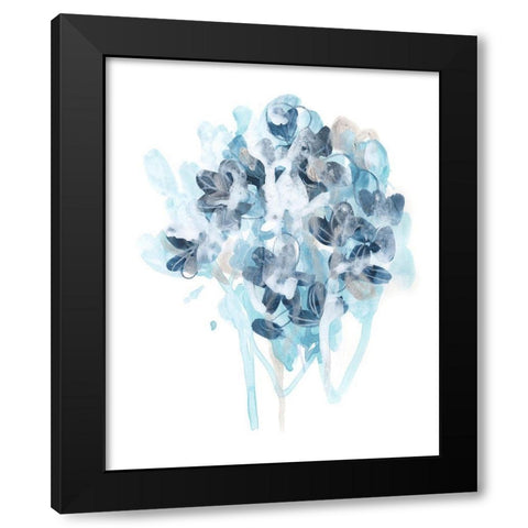 Bluescale Flora II Black Modern Wood Framed Art Print by Vess, June Erica