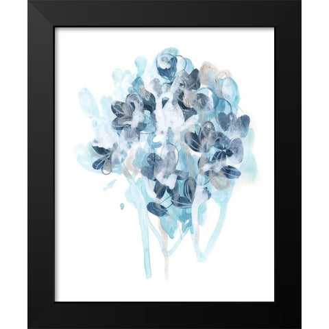 Bluescale Flora II Black Modern Wood Framed Art Print by Vess, June Erica