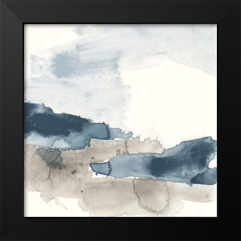 Shoreline Blues VIII Black Modern Wood Framed Art Print by Vess, June Erica