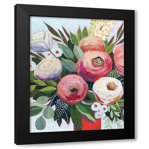 Lustrous Bouquet II Black Modern Wood Framed Art Print with Double Matting by Popp, Grace