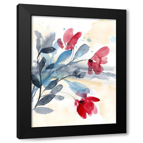 Flower Surprise I Black Modern Wood Framed Art Print by Goldberger, Jennifer