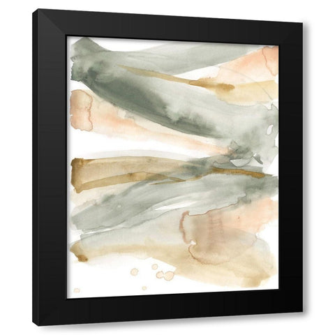 Concurrent Pastels II Black Modern Wood Framed Art Print by Goldberger, Jennifer