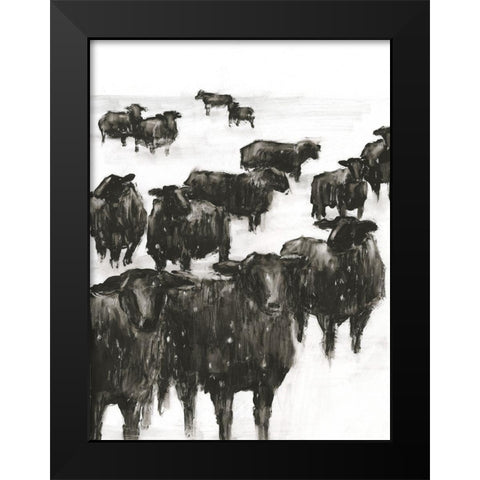 Winter Coat II Black Modern Wood Framed Art Print by Harper, Ethan