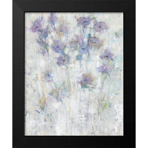 Lavender Floral Fresco I Black Modern Wood Framed Art Print by OToole, Tim