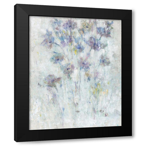 Lavender Floral Fresco II Black Modern Wood Framed Art Print by OToole, Tim