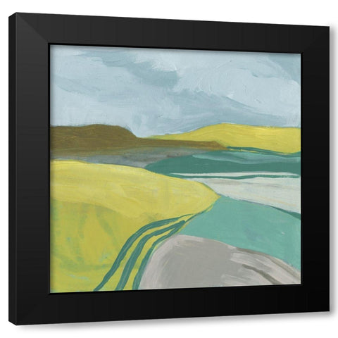 Valley Stream I Black Modern Wood Framed Art Print by Vess, June Erica