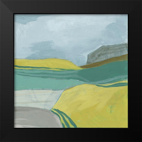 Valley Stream II Black Modern Wood Framed Art Print by Vess, June Erica