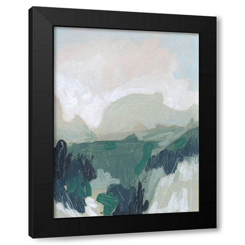 Moss Valley II Black Modern Wood Framed Art Print by Vess, June Erica