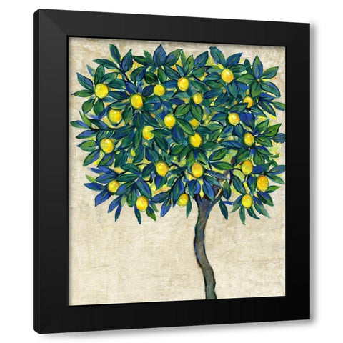 Lemon Tree Composition I Black Modern Wood Framed Art Print with Double Matting by OToole, Tim