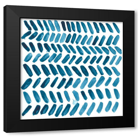 Liquid Motif I Black Modern Wood Framed Art Print by Vess, June Erica