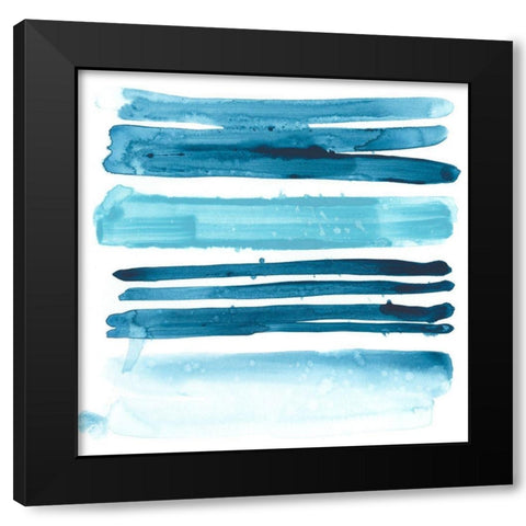 Liquid Motif V Black Modern Wood Framed Art Print by Vess, June Erica