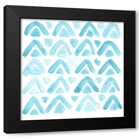 Liquid Motif VI Black Modern Wood Framed Art Print with Double Matting by Vess, June Erica