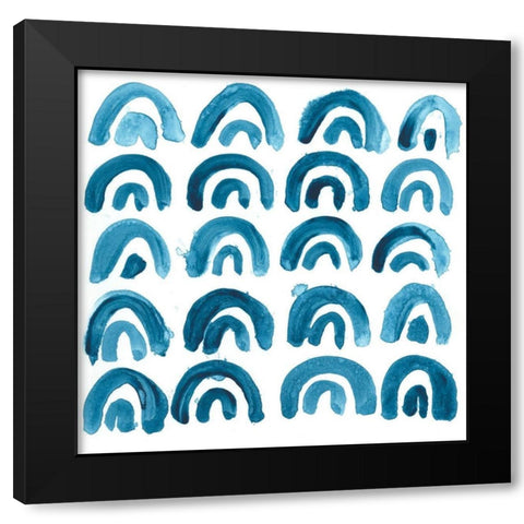 Liquid Motif VII Black Modern Wood Framed Art Print with Double Matting by Vess, June Erica