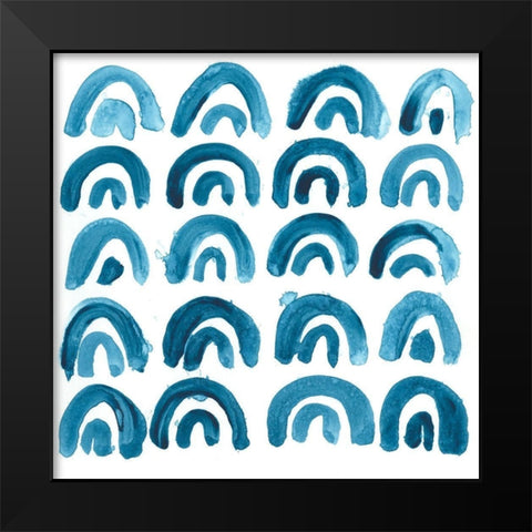 Liquid Motif VII Black Modern Wood Framed Art Print by Vess, June Erica