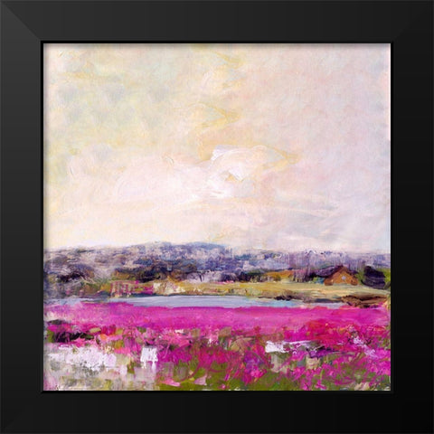 Flores de Mexico Black Modern Wood Framed Art Print by Evelia Designs