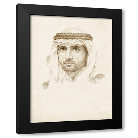 Sheikh Hamdan bin Mohammed bin Rashid Al Maktoum Black Modern Wood Framed Art Print with Double Matting by Harper, Ethan
