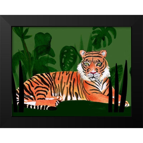 Tiger Tiger I Black Modern Wood Framed Art Print by Ludwig, Alicia