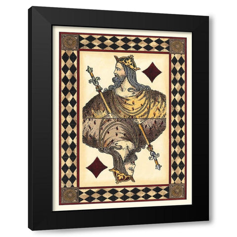 Harlequin Cards II Black Modern Wood Framed Art Print with Double Matting by Vision Studio