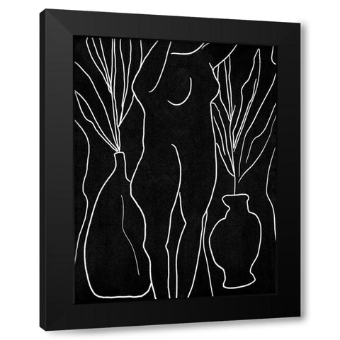 Summer Portrait I Black Modern Wood Framed Art Print with Double Matting by Wang, Melissa