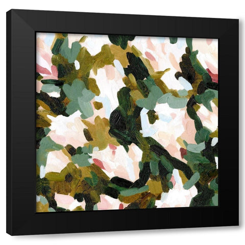 Floral Frenzy II Black Modern Wood Framed Art Print by Caroline, Emma