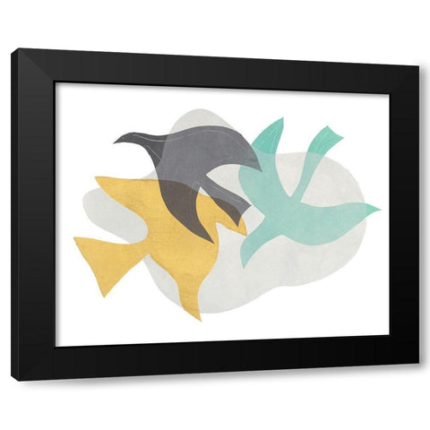 Peace Composition I Black Modern Wood Framed Art Print by Delamater, Rob