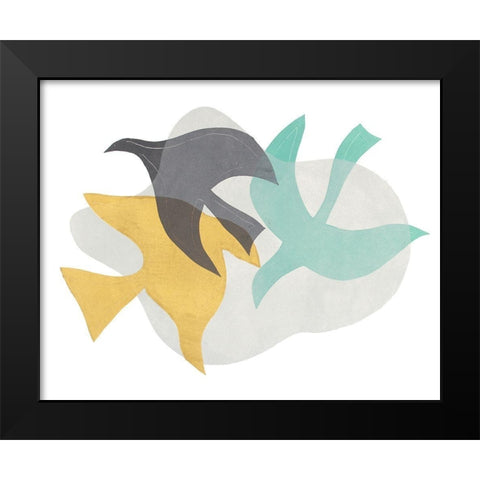 Peace Composition I Black Modern Wood Framed Art Print by Delamater, Rob