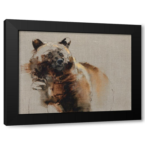 Berry Wary Black Modern Wood Framed Art Print by Chapman, Julie T.