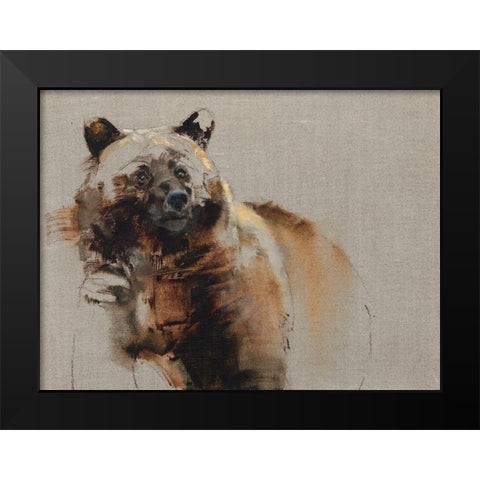 Berry Wary Black Modern Wood Framed Art Print by Chapman, Julie T.