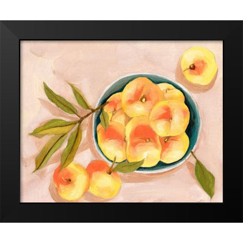 Saturn Peaches II Black Modern Wood Framed Art Print by Wang, Melissa