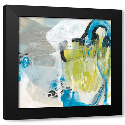 Sea Circles I Black Modern Wood Framed Art Print by Vess, June Erica