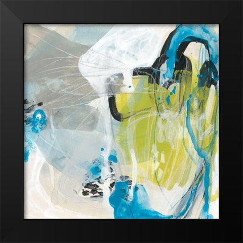 Sea Circles I Black Modern Wood Framed Art Print by Vess, June Erica