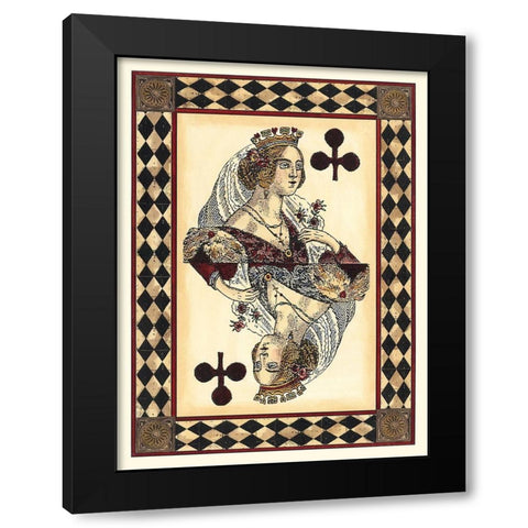 Harlequin Cards III Black Modern Wood Framed Art Print with Double Matting by Vision Studio