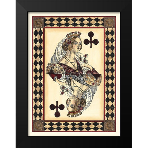 Harlequin Cards III Black Modern Wood Framed Art Print by Vision Studio