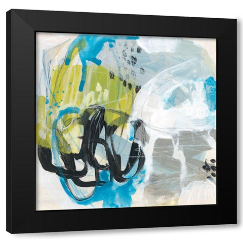 Sea Circles II Black Modern Wood Framed Art Print with Double Matting by Vess, June Erica