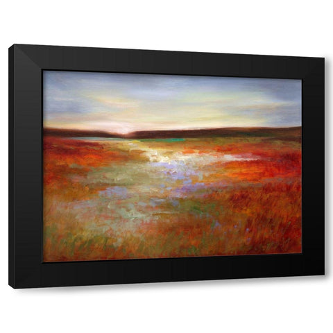 Light Across the Meadow I Black Modern Wood Framed Art Print by Finch, Sheila