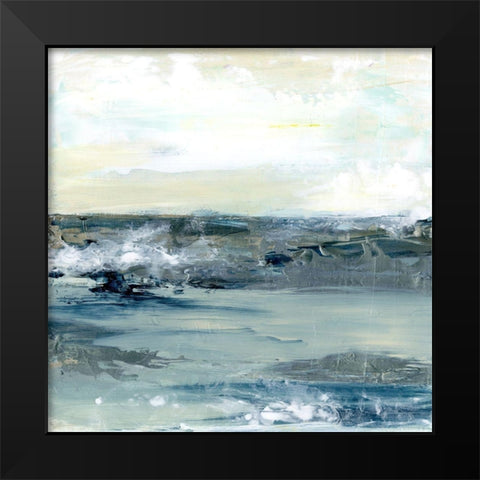 Coastal Blues I Black Modern Wood Framed Art Print by Bramma, Lila
