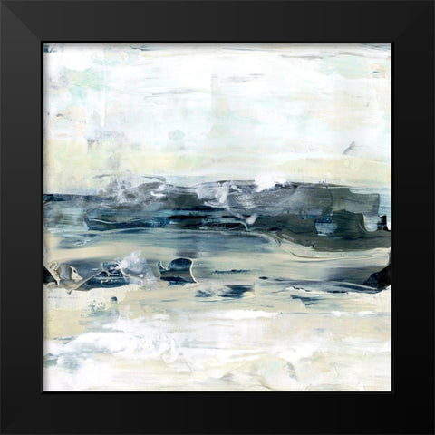 Coastal Blues II Black Modern Wood Framed Art Print by Bramma, Lila