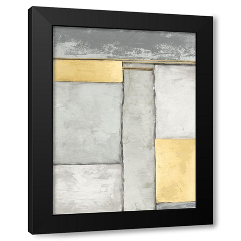 Linear Grey II Black Modern Wood Framed Art Print by Goldberger, Jennifer