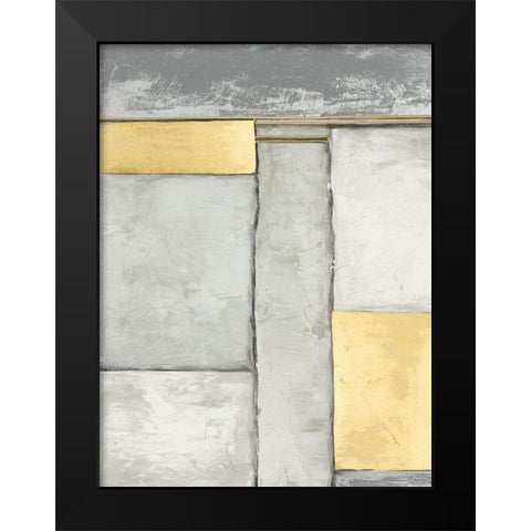 Linear Grey II Black Modern Wood Framed Art Print by Goldberger, Jennifer