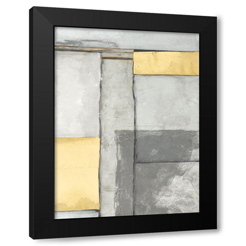 Linear Grey IV Black Modern Wood Framed Art Print with Double Matting by Goldberger, Jennifer