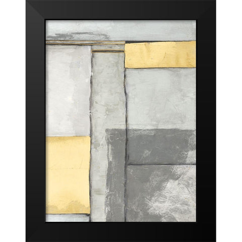 Linear Grey IV Black Modern Wood Framed Art Print by Goldberger, Jennifer