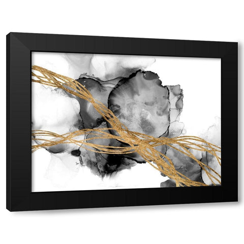 Matrix Undulation I Black Modern Wood Framed Art Print by Goldberger, Jennifer