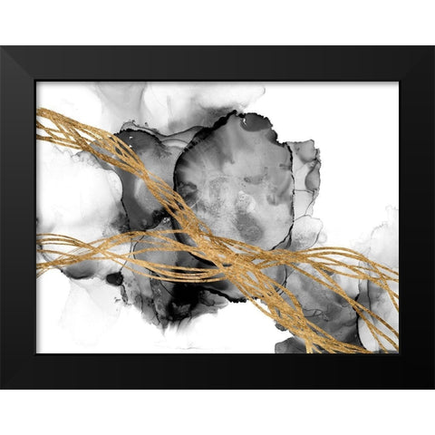 Matrix Undulation I Black Modern Wood Framed Art Print by Goldberger, Jennifer