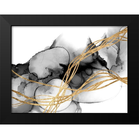 Matrix Undulation II Black Modern Wood Framed Art Print by Goldberger, Jennifer